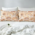 thumbnail image 4 of Yibo Valentines Day Floral Rainbow Boho Love Heart Rainbow Duvet Cover - Premium Polyester Duvet Cover with Zipper Closure, 3 Piece Set, Includes 1 Duvet Cover and 2 Pillow Cases, No Comforter, 4 of 4