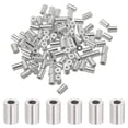 thumbnail image 1 of Uxcell Aluminum Crimping Loop Sleeve Wire Rope Stop Sleeve Round Crimp Ferrules for Wire Rope 0.06 inch, 1 of 7