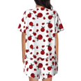 thumbnail image 6 of Fuzoiu Fly Flying Ladybug Print Women's Short-Sleeved Pajama Set,Lounge Sleepwear Set,Womens Pajama Sets 2 Piece,Button-Up Top and Shorts with Pockets-4X-Large, 6 of 7