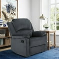 thumbnail image 5 of Relax-A-Lounger Dallas Classic Manual Recliner, Dark Brown Faux Suede, 5 of 6