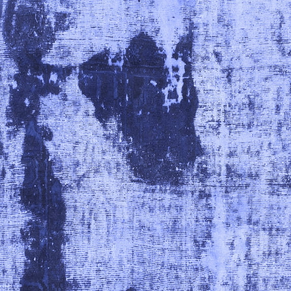 Ahgly Company Indoor Square Abstract Blue Modern Area Rugs, 8' Square