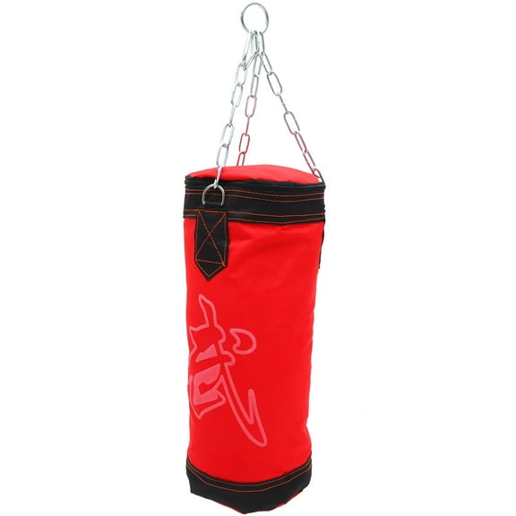 RENACLIPY Durable Red Punching Bag Canvas PU for Karate and Boxing Training