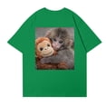 thumbnail image 5 of VEKDONE Baby Monkey Punch T-Shirt, Animal Lover Gift Blouse Cute Monkey T-Shirt, Team Punch Blouse Green（Graphic 4） S, 5 of 6