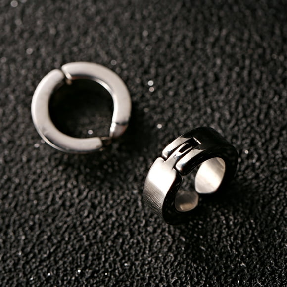 Ear Cuff Ear Clip Cuff 1 Pair Stylish Stainless Steel Ear Clips Earrings Ear Cuff Jewelry Gift Silver