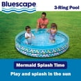 thumbnail image 4 of Bluescape Colorful Mermaid Print 3-Ring Inflatable Swimming Pool for Kids, Round, Age 2 & up, Unisex, 4 of 7