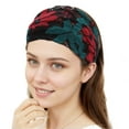 thumbnail image 4 of Unique Bargains 1 Pc Headband Eight-leaf Flower Lace Wide Hairband for Women Green, Red, 4 of 5