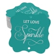 thumbnail image 1 of Inkdotpot Real Silver Foil Let Love Sparkle Wedding Tags Favor Bracket Shape Hang Pack Of 50 Paper Tags, 1 of 6