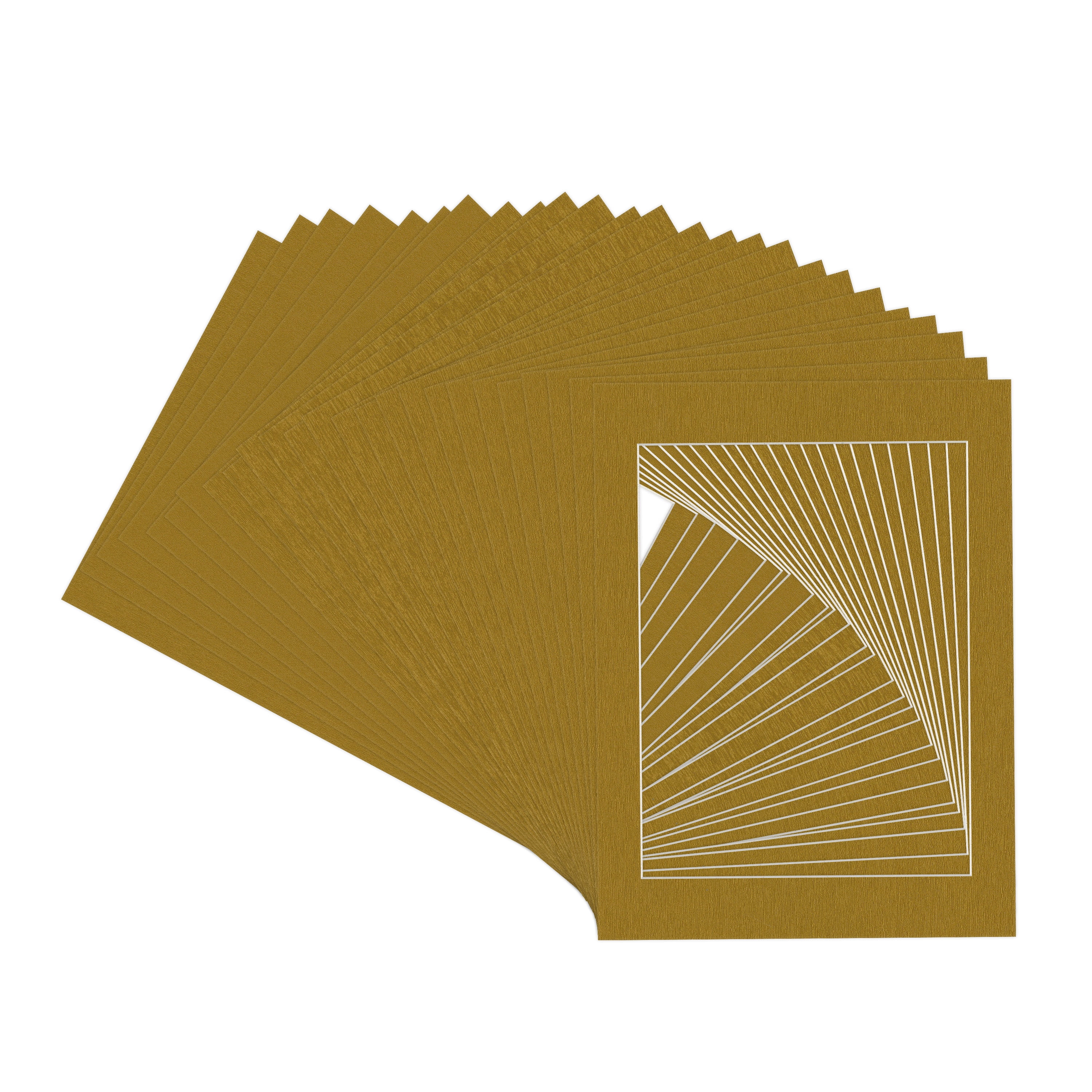 Metallic Gold Picture Frame Mat for 18x24 Frames - Fits 12x18 Photos - 25 Mats