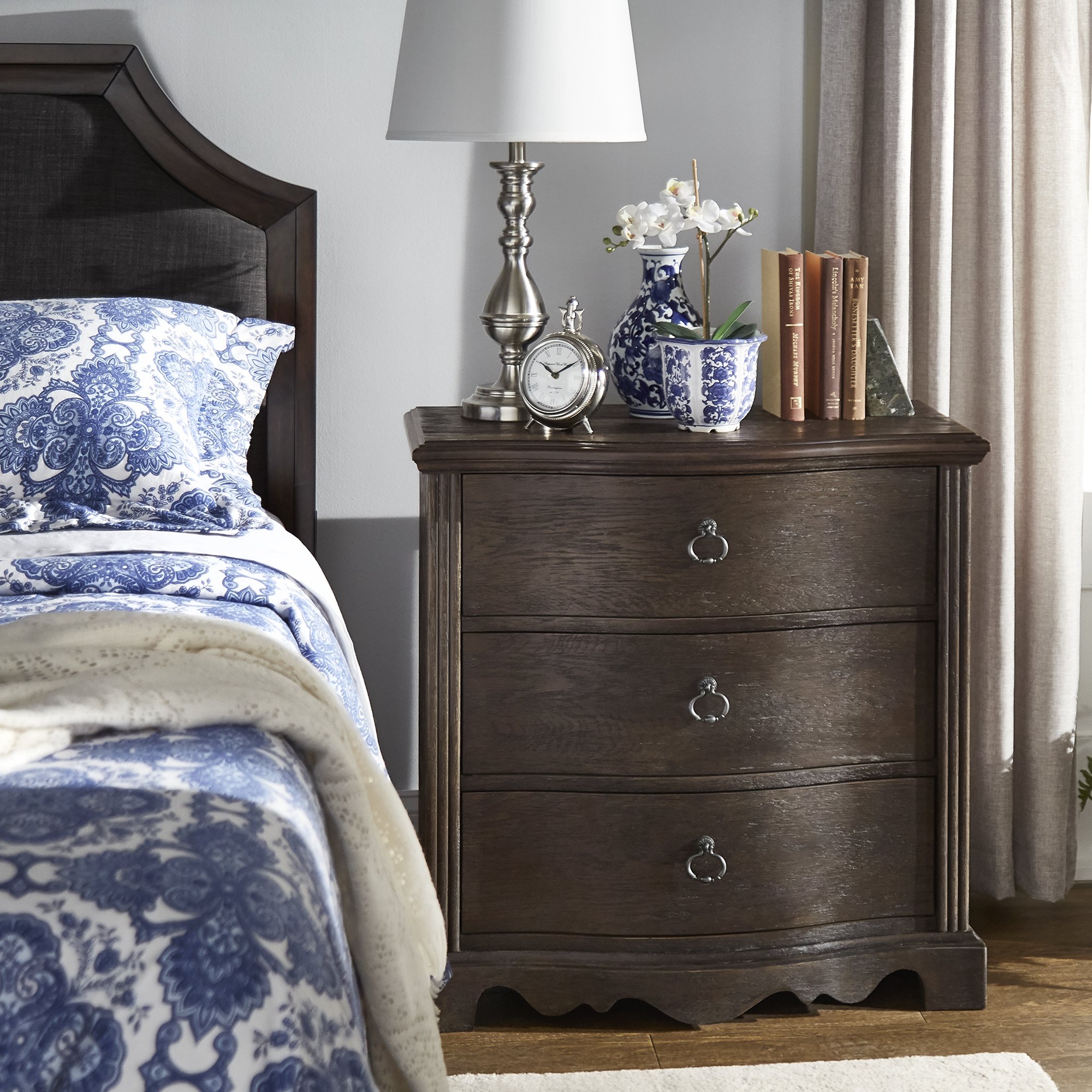 Inspire Q Rola Dark Brown Finish Nightstand By Classic Walmart Com Walmart Com