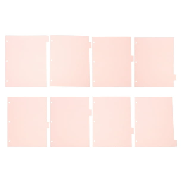Separadores de 8 hojas para carpetas, índice para cuadernos, separadores de páginas para carpetas