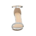 thumbnail image 6 of BLISSFUL STEP Women's Sandals Rhinestone Chunky Heel Ankle Strap Open Toe Party Shoes Silver 8, 6 of 8