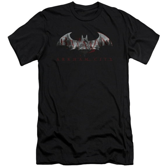 Batman Arkham City Bat Fill S/S Adult 30/1 T-Shirt Black