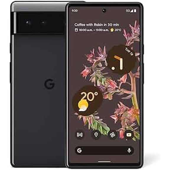 Pre-Owned Google Pixel 6, 5G, 128GB, GSM CDMA Factory unlocked, Stormy Black (Good)