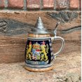 thumbnail image 3 of Oktoberfest Haus Multicolor Ceramic Bayern Coat of Arms Engraved Beer Stein with Engraved Metal Lid 0.75 L, 3 of 6