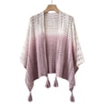 thumbnail image 5 of Shrysg Women's Lightweight Chiffon Tassel Shawl Beach Scarf Open Front Casual Cover-Up for Spring Summer Vacation, 5 of 6