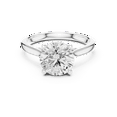 thumbnail image 2 of Zuwelria 2.13 Carat Beautiful Round Cut | D/VVS1 Moissanite Diamond Engagement Ring - Solitaire Bridal Ring - Promise Ring | 18K White Gold Over Sterling Silver | D/VVS1 Size 5, 2 of 8