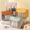 thumbnail image 4 of Portable Travel Toiletry Makeup Bag Clear Wash Bag Cosmetic Organizer Large Capacity Casual Storage Bag for Women Girl Yellow, 4 of 5