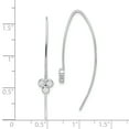 thumbnail image 3 of Primal Silver Sterling Silver Rhodium-plated 3-CZ Threader Earrings, 3 of 5
