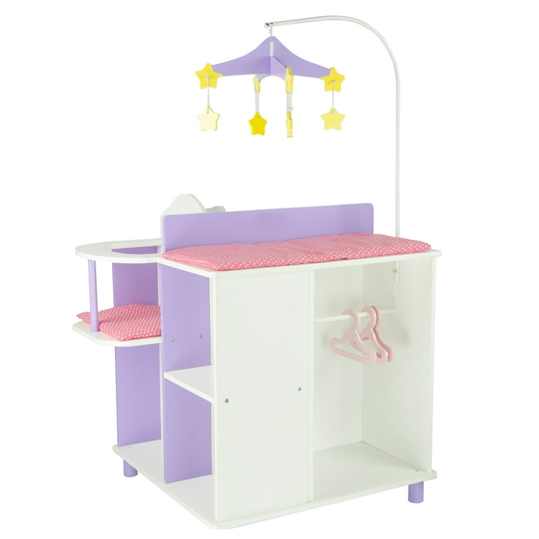 Olivia's Little World Two-Sided Wooden Baby Doll Changing Station