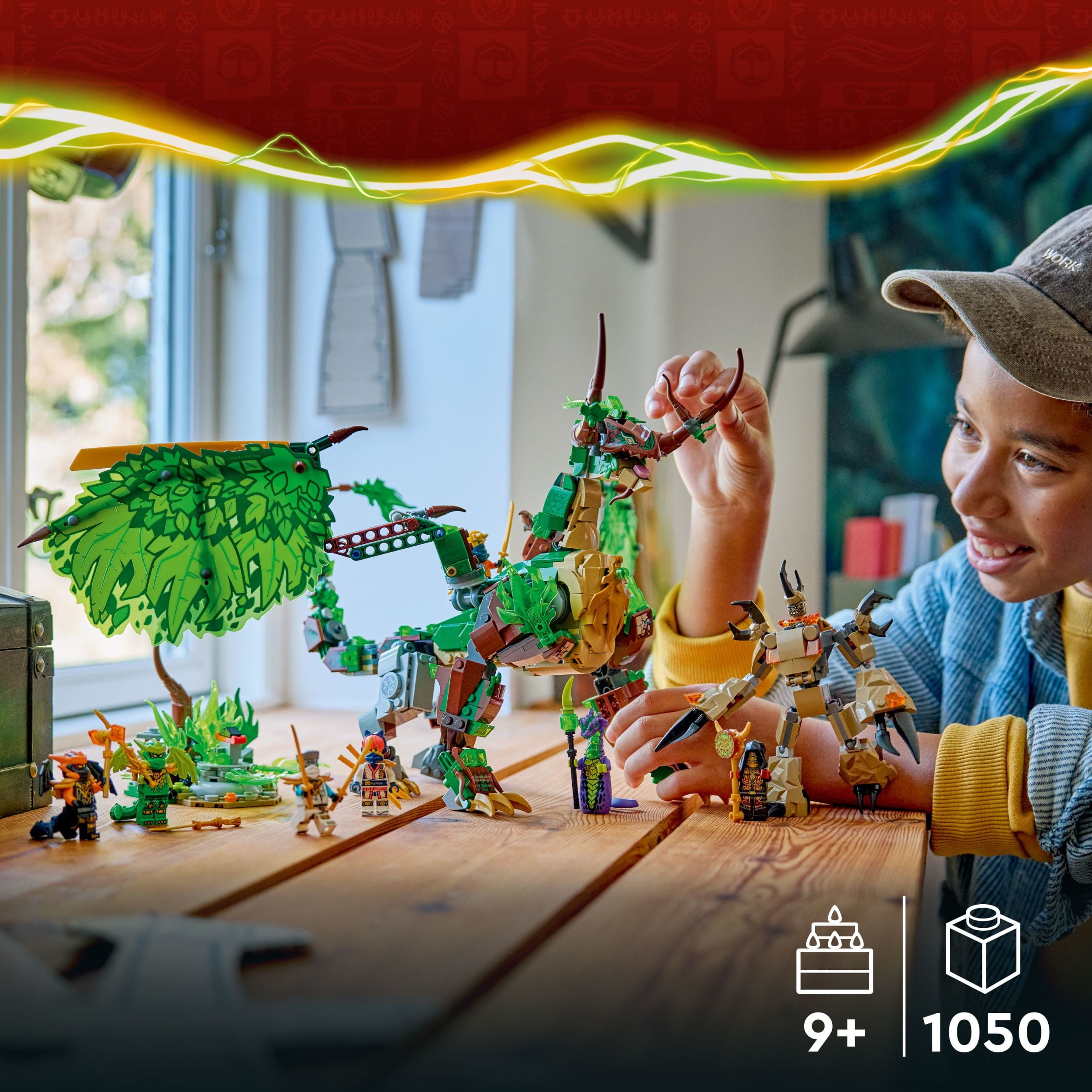 LEGO NINJAGO The Dragon of Life Building Toy for Boys & Girls - Poseable Dragon Toy Figure & Playset for Kids, Ages 9+ - W/Mini Mech & 8 Minifigures for Pretend Play - Gift Idea for Birthdays - 71859