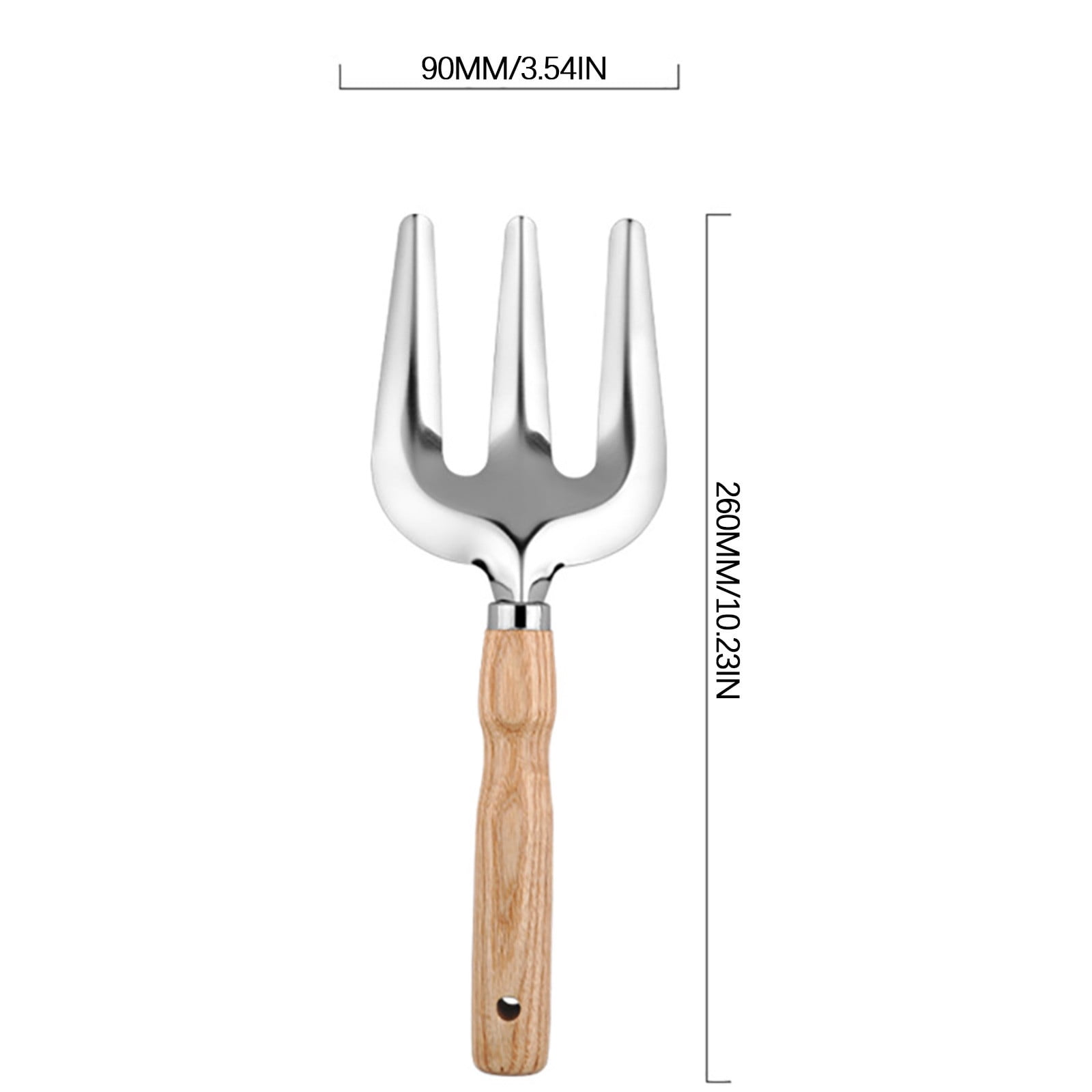 Wooden Handle Stainless Steel Gardening Tool Set, 5 Piece Shovel Rake Weeding Kit, Rust Resistant Comfort Grip Hand Tools for Flower Vegetable Planting Yard Garden Maintenance