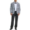 thumbnail image 2 of BLAZERS PARA HOMBRES INSPIRE CHIC Estampado de Animales Solapa con Muesca Ajuste Slim XL Estampado de Cebra, 2 of 5