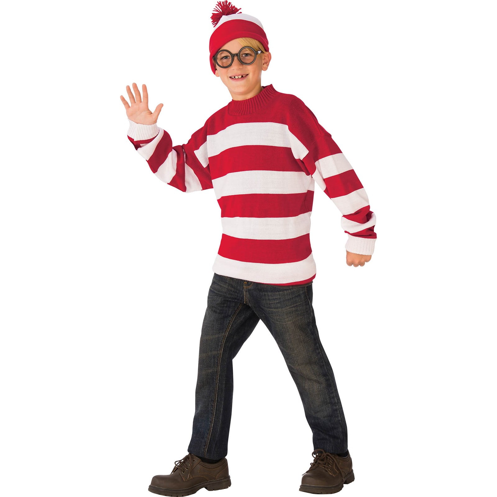 Boy's Deluxe Where's Waldo Halloween Costume - Walmart.com