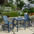thumbnail image 2 of Wildridge Classic 3-Piece 36" High Counter Set, Patriot Blue - Outdoor Weather Resistant Recycled Plastic Furniture for Patio, 2 of 6