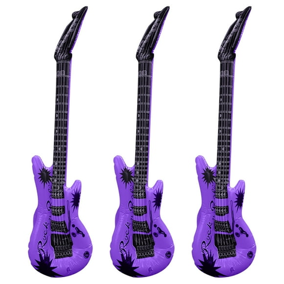 Leutsin Toys Games Kids,Christmas Decorations,Baby Toys Clearance,Large Inflatable Blow Up Guitar Kids Toy Fancy Dress Party Stage Props Children's Simulation Inflatable Musical Instrument 3pcs