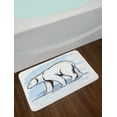 thumbnail image 2 of North Pole Bath Mat, Hand Drawn Pencil Sketch of Bear Side Shot, Plush Bathroom Decor Mat with Non Slip Backing, 29.5" X 17.5", Pale Blue Ivory, by Ambesonne, 2 of 2