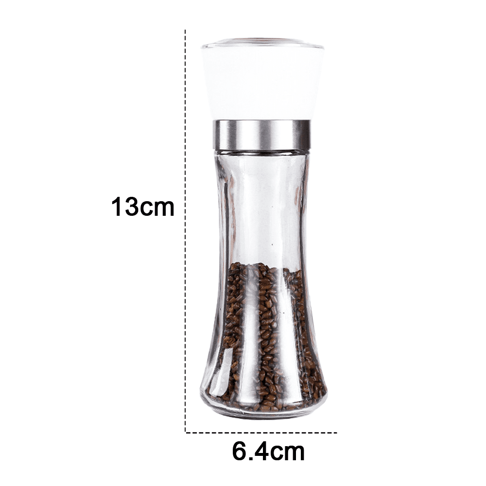  ZaraLuxe Salt And Pepper Grinder Set, Stainless Steel Salt And  Pepper Shakers w/Tall Glass Body & Adjustable Coarseness Ceramic Rotor, Easy To Refill & Clean