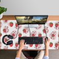 thumbnail image 4 of Long Mouse Pads for Desk,White Cow Strawberry Pattern Desk Mats on Top Of Desks, Desk Mouse Pad Extra Large with 3mm Non-Slip Base and Stitched Edge for Gaming,Office,Work,Home 47.3"x23.6", 4 of 6