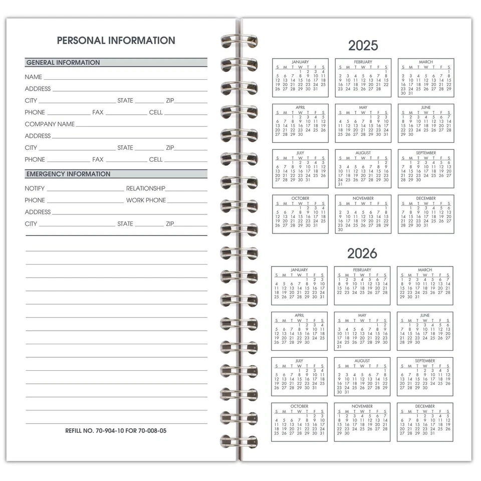 At A Glance Planner Refill January 2025 To December 2025 Weekly Appointment Book