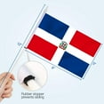thumbnail image 4 of Anley Dominican Mini Flag 12 Pack - Hand Held Small Miniature Dominican Flags on Stick - 5x8 Inch with Solid Pole & Spear Top, 4 of 6