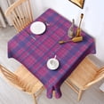 thumbnail image 2 of Pink Purple Checkered Pattern Square Tablecloth,Waterproof Square Table Cover,Wipeable Spillproof Washable Table Cover for Home Kitchen Party Decor 42"X42"(107x107cm), 2 of 6