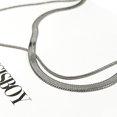 thumbnail image 5 of Collar de acero de titanio con cadena de huesos de serpiente de doble capa YONGSHENG, 5 of 5