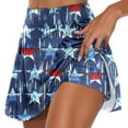 thumbnail image 4 of Vedolay Women Summer High Waist Elastic Skirt Print Casual Skirts,Navy L, 4 of 5
