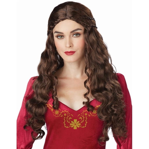 Adult Women's Lady Guinevere Brunette Wig