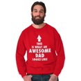 thumbnail image 5 of Cool What an Awesome Dad Looks Like Men's Crewneck Sweatshirt Brisco Brands M, 5 of 6
