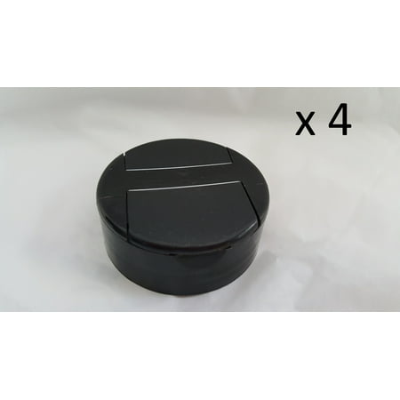 Mason Jar Salt - 4 Black - Mini Mason Jar Spice Lid - 4oz Jar lids to make Spice or Salt Shakers, Glitter or Sprinkle Shakers