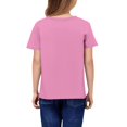 thumbnail image 6 of Dwellite Girls Shirts Short Sleeve Casual Soft Summer T-Shirts Plain Tees Tops for Kids 3-14 Years Pink 160, 6 of 6