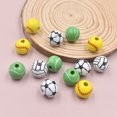 thumbnail image 3 of Raindrops  30 Pcs Charms for Jewelry Making Wooden Balls Crafts Beads Colorful, 3 of 8