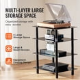 thumbnail image 6 of 4-Tier Corner AV Media Stand - Tempered Glass TV Shelf, Audio/Video Rack for DVD Players, Stereo, Tower Speakers - Durable & Stylish, 6 of 11