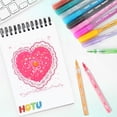 thumbnail image 4 of Rotuladores con purpurina HOTU, 12 colores brillantes, tinta a base de agua, 4 of 5