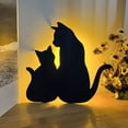 thumbnail image 5 of Rupoun LED Cat Night Light Silhouette Lamp, Sound Activated and Light Sensing Wall Decor for Living Room, Bedroom, Hallway, and Kitchen, Warm White Acrylic (9.84 inches / 25 cm), 5 of 5