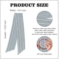 thumbnail image 2 of LEWEEN Blue Beige Jacquard Plaid Wreath Sash Front Door Decoration, 5.12" x 54.33" Blank Sash Spring Summer Modern Holiday Party Bow Ribbon Contemporary Home Decor Accessories, 2 of 4