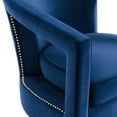 thumbnail image 6 of Modway Frolick Performance Velvet and Stainless Steel Armchair in Navy, 6 of 9