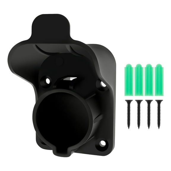 EV Charger Holder Easy to Install Waterproof Charging Plug Cable Hanger Safe EV Charging Cable Holder Solid Car Charger Cable Organizer for Your Car