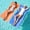 Dark Blue,Orange, variant on 2-Pack Inflatable Pool Floats, 64"×32" Adult Water Lounger Rafts with Headrest, Durable Floating Mattresses for Pool, Beach & Summer Parties