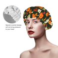 thumbnail image 2 of Kdxio Harvest Pumpkins Print Shower Cap for Women,Elastic and Reusable,Double Waterproof Layers Bathing Hat, 2 of 6